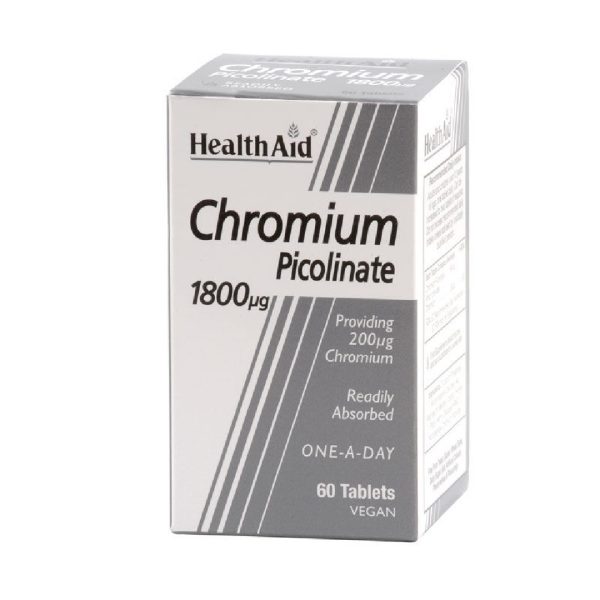 Health Aid – Chromium Picolinate 1800mcg 60tabs Health Aid – Chromium Picolinate 1800mcg 60tabs