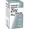 Health Aid - Zinc Gluconate 70mg Συμπλήρωμα Διατροφής Ψευδαργύρου για Τόνωση Ανοσοποιητικού, Καλή Υγεία Δέρματος & Αναπαραγωγικού 90tabs