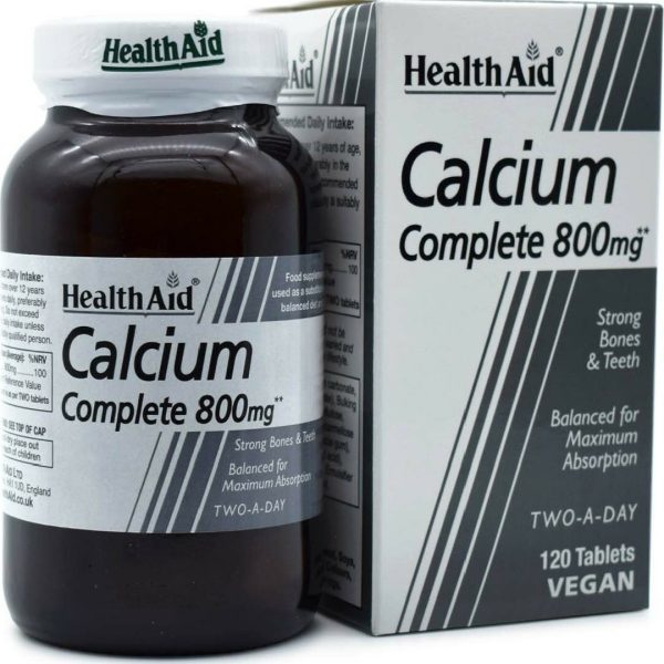 Health Aid - Calcium Complete 800mg Συμπλήρωμα Ασβεστίου για Δυνατά Οστά και Δόντια 120 Ταμπλέτες Health Aid - Calcium Complete 800mg Συμπλήρωμα Ασβεστίου για Δυνατά Οστά και Δόντια 120 Ταμπλέτες