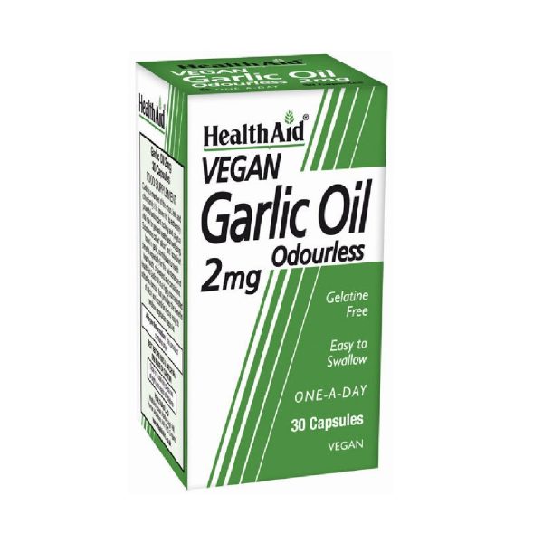 Health Aid - Garlic Oil 2mg Έλαιο Σκόρδου για Ενίσχυση Ανοσοποιητικούμ Καρδιά & Χοληστερίνη 30caps