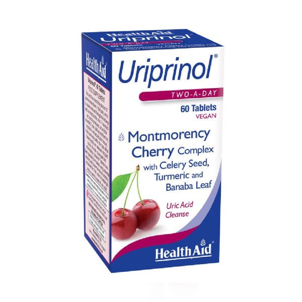 Health Aid – Uriprinol Montmorency Cherry Complex with Celery Seed, Turmeric and Banaba Leaf 60tabs Health Aid – Uriprinol Montmorency Cherry Complex with Celery Seed, Turmeric and Banaba Leaf 60tabs
