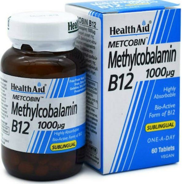 Health Aid - Methylcobalamin Metcobin B12 1000mg 60 ταμπλέτες
