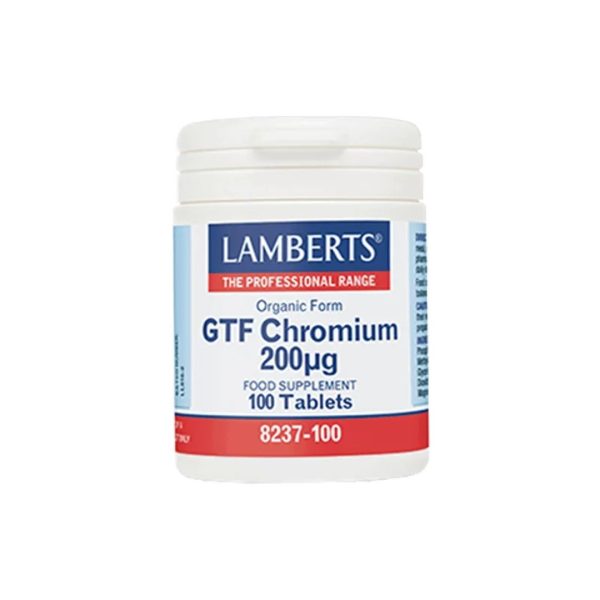 Lamberts – Chromium GTF 200mg 100 tabs Lamberts – Chromium GTF 200mg 100 tabs