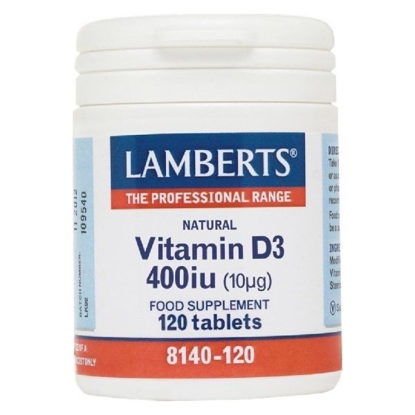 Lamberts - Βιταμίνη D3 400iu (10mg) 120 tabs Lamberts - Βιταμίνη D3 400iu (10mg) 120 tabs