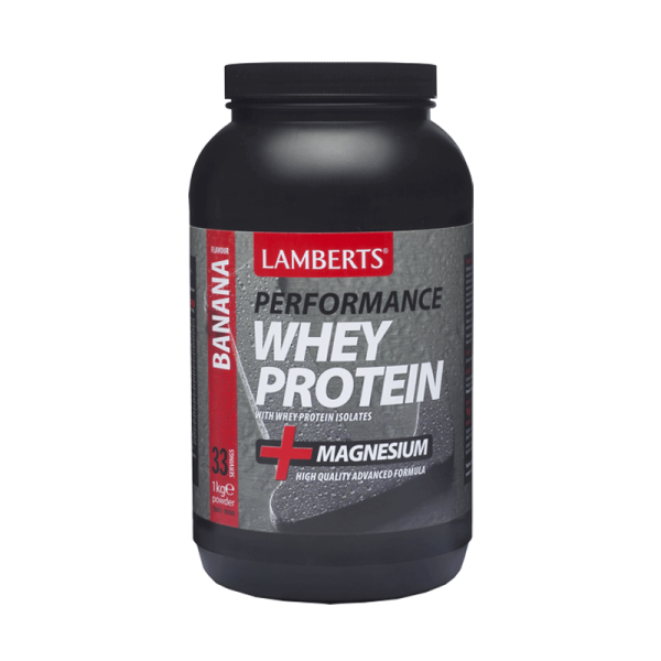 Lamberts - Υψηλής Ποιότητας και Καθαρότητας Πρωτεΐνη Ορού Γάλακτος με Γεύση Μπανάνας χωρίς Ασπαρτάμη 1000gr