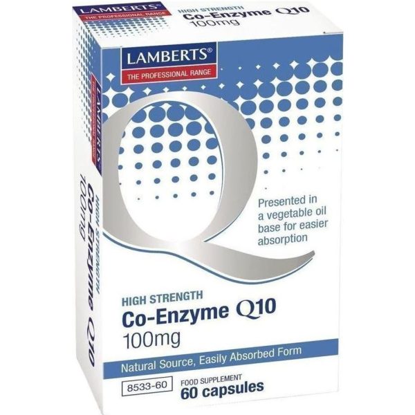 Lamberts – Co-Enzyme Q10 100mg 60caps Lamberts – Co-Enzyme Q10 100mg 60caps