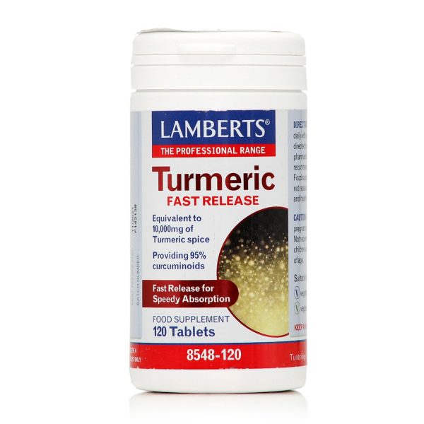 Lamberts - Turmeric Fast Release Συμπλήρωμα Διατροφής με Κουρκουμά για την Αντιμετώπιση των Μυοσκελετικών Προβλημάτων 120tabs