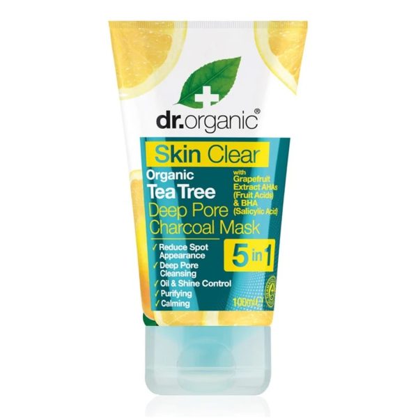 Dr.Organic – Skin Clear Organic Tea Tree Deep Pore Charcoal Mask 100ml Dr.Organic – Skin Clear Organic Tea Tree Deep Pore Charcoal Mask 100ml