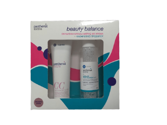 Medisei - Promo Panthenol Extra Beauty Balance CC Day Cream SPF15 Ενυδατική Κρέμα Ημέρας με Χρώμα Σκούρο Dark και Micellar True Cleanser Καθαριστικό Προσώπου 3 σε 1 1τμχ