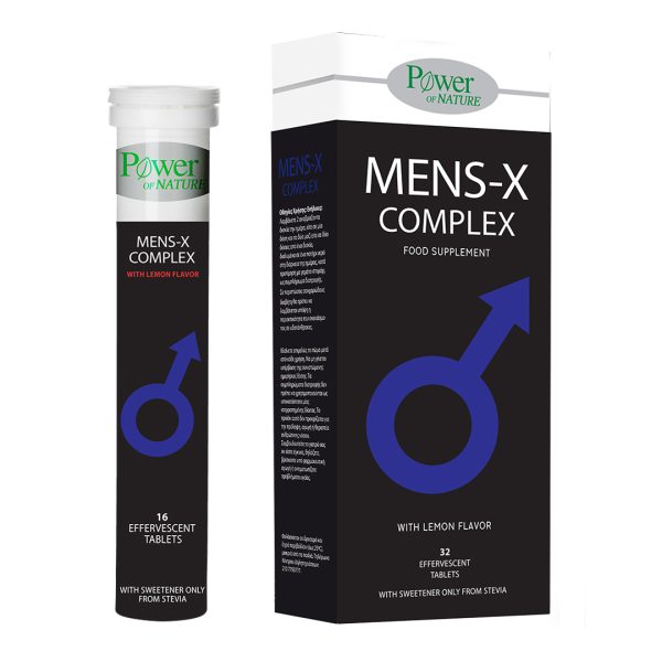 Power Health-Mens X Complex Συμπλήρωμα Διατροφής με Γεύση Λεμόνι με Στέβια 32 Αναβράζοντα Δισκία