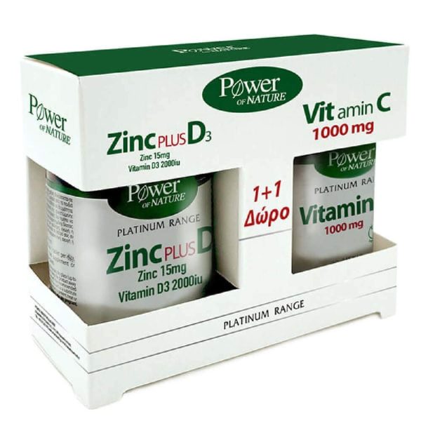 PowerHealth – Platinum Zinc Plus D3 15mg 2000IU 30caps and Vitamin C 1000mg 20caps PowerHealth – Platinum Zinc Plus D3 15mg 2000IU 30caps and Vitamin C 1000mg 20caps