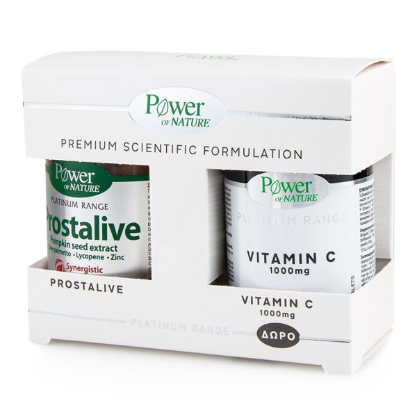 Power Health - Power Of Nature Platinum Range Prostalive 30 κάψουλες & Vitamin C 1000mg 20 ταμπλέτες Power Health - Power Of Nature Platinum Range Prostalive 30 κάψουλες & Vitamin C 1000mg 20 ταμπλέτες
