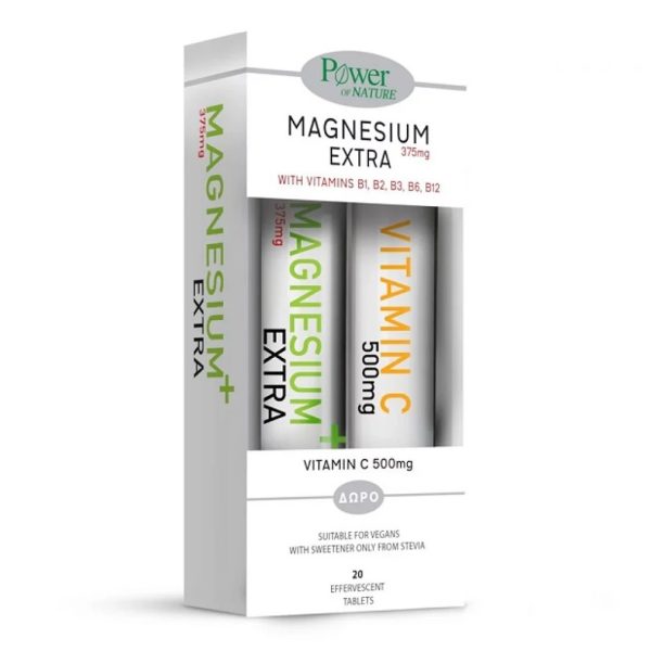 PowerHealth – Magnesium Extra 375mg 20 eff.tabs & Vitamin C 500mg 20 eff.tabs PowerHealth – Magnesium Extra 375mg 20 eff.tabs & Vitamin C 500mg 20 eff.tabs