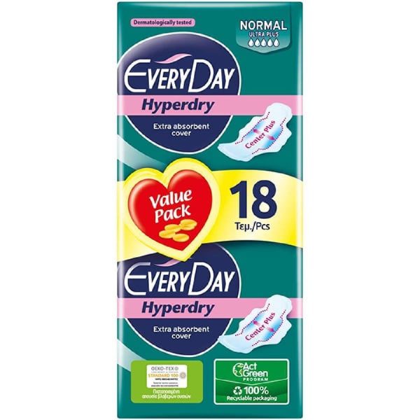 EveryDay – Sanitary Napkins Hyperdry Ultra Plus Normal 18pcs EveryDay – Sanitary Napkins Hyperdry Ultra Plus Normal 18pcs
