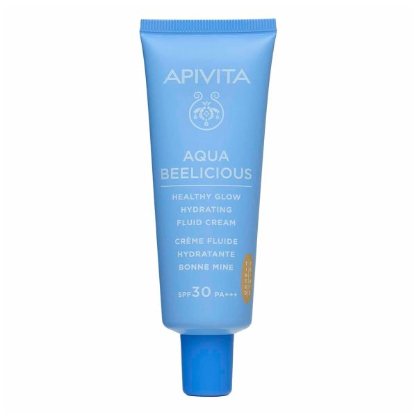 Apivita - Aqua Beelicious Λεπτόρρευστη Κρέμα Ενυδάτωσης με Χρώμα για Φυσική Λάμψη SPF30 40ml