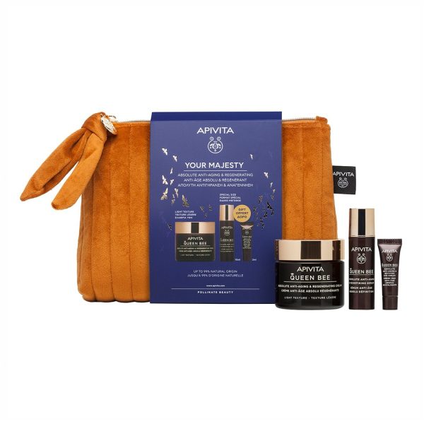 Apivita - Promo Your Majesty: Queen Bee Κρέμα Απόλυτης Αντιγήρανσης & Αναγέννησης Ελαφριάς Υφής 50ml & Ορός 10ml & Κρέμα Ματιών 2ml Apivita - Promo Your Majesty: Queen Bee Κρέμα Απόλυτης Αντιγήρανσης & Αναγέννησης Ελαφριάς Υφής 50ml & Ορός 10ml & Κρέμα Ματιών 2ml