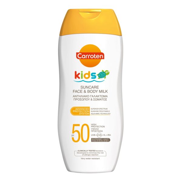 Carroten - Kids Αντηλιακό Γαλάκτωμα Προσώπου & Σώματος SPF50 200ml Carroten - Kids Αντηλιακό Γαλάκτωμα Προσώπου & Σώματος SPF50 200ml