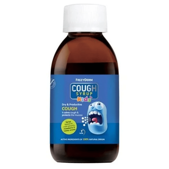 Frezyderm - Cough Syrup Kids Σιρόπι για τον Ξηρό και Παραγωγικό Βήχα με Γεύση Φράουλα και Μέλι 1+ έτους 182g