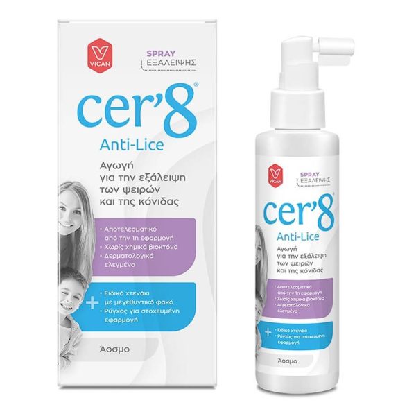 Vican - Cer'8 Anti Lice Αγωγή για την Εξάλειψη των Ψειρών και της Κόνιδας 125ml