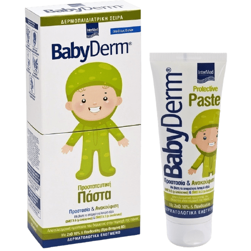 Intermed - Babyderm Protective Paste Προστατευτική Πάστα για την Αποτελεσματική Ανακούφιση και Προστασία του Δέρματος στην Περιοχή της Πάνας 125ml