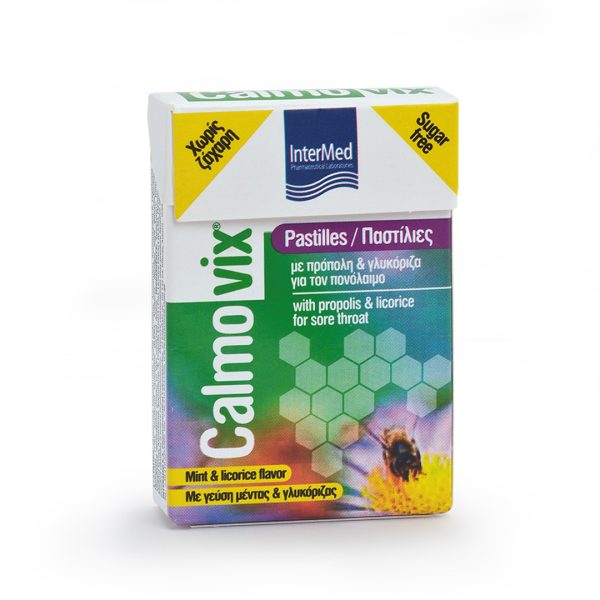 Intermed – CalmoVix Pastilles with Propolis & Licorice 25gr Intermed – CalmoVix Pastilles with Propolis & Licorice 25gr