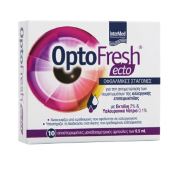 Intermed - Optofresh Ecto Eye Drops Σταγόνες Ματιών για Aνακούφιση απο Συμπτώματα των Αλλεργιών 10x0.5ml