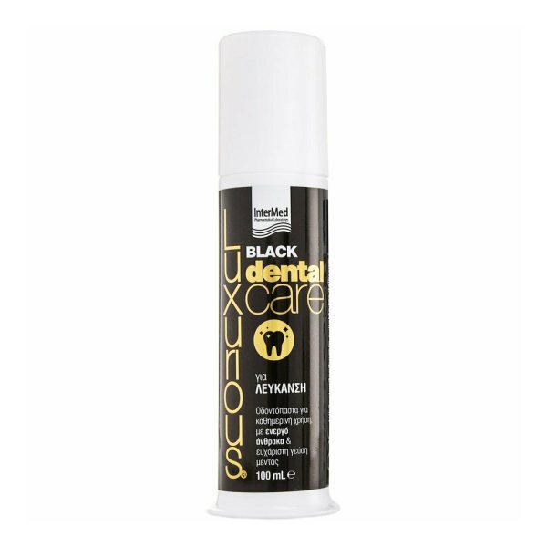 Intermed - Luxurious Black Dental Care Oδοντόπαστα για Kαθημερινή Xρήση με Aσφαλείς Λευκαντικούς Παράγοντες και Άνθρακα 100ml