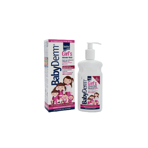 Intermed - Babyderm Girl's Intimate Wash Απαλό Υγρό Καθημερινού Καθαρισμού της Ευαίσθητης Περιοχής για Κορίτσια 300ml