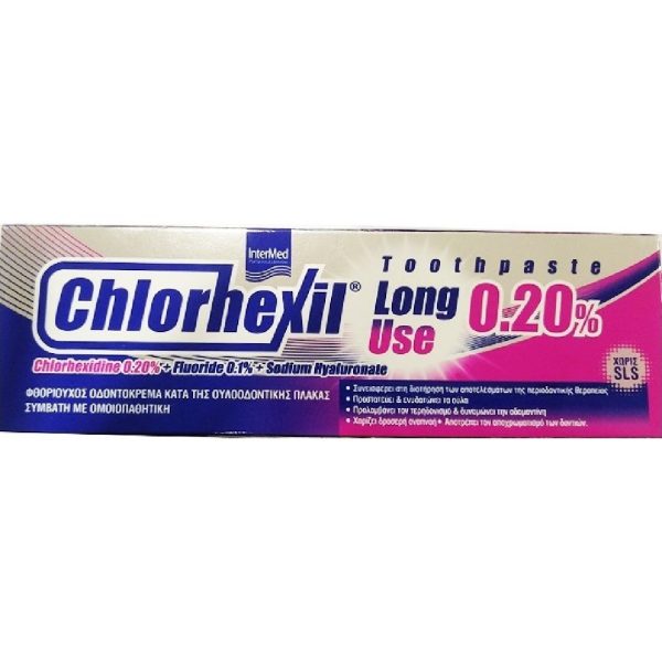 Intermed - Chlorhexil 0.20% Toothpaste Long Use Κατά της Ουλοοδοντικής Πλάκας 100ml Intermed - Chlorhexil 0.20% Toothpaste Long Use Κατά της Ουλοοδοντικής Πλάκας 100ml