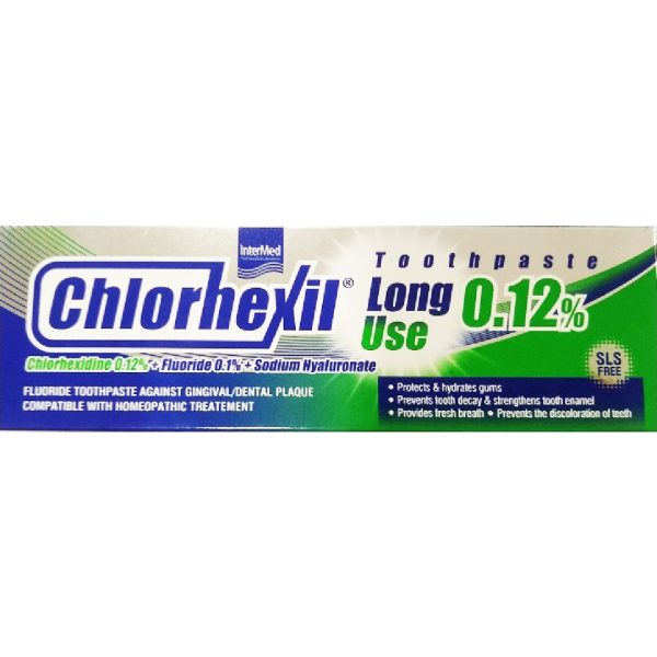 Intermed - Chlorhexil 0.12% Toothpaste Long Use Κατά της Ουλοοδοντικής Πλάκας 100ml