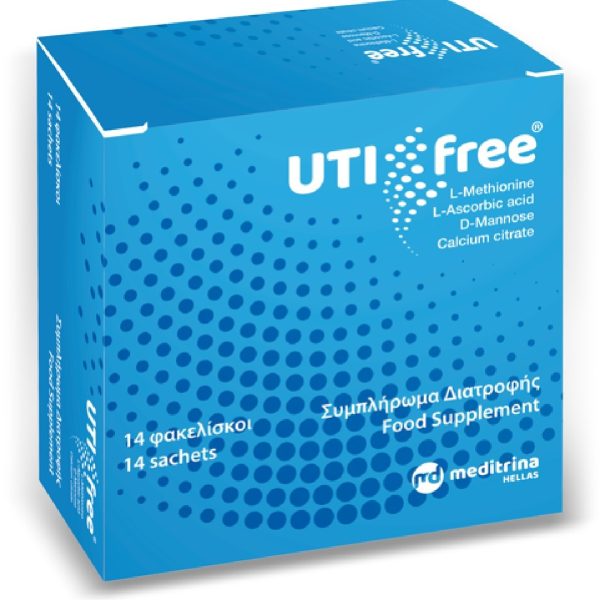 Meditrina – UTI Free L-Methionine L-Ascorbic acid D-Mannose Calcium citrate 14sachets Meditrina – UTI Free L-Methionine L-Ascorbic acid D-Mannose Calcium citrate 14sachets