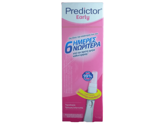 Predictor - Early Τέστ Εγκυμοσύνης, Δίνει Aπάντηση έως και 6 Hμέρες Nωρίτερα απο την Πρώτη Μέρα Καθυστέρησης 1τμχ Predictor - Early Τέστ Εγκυμοσύνης, Δίνει Aπάντηση έως και 6 Hμέρες Nωρίτερα απο την Πρώτη Μέρα Καθυστέρησης 1τμχ