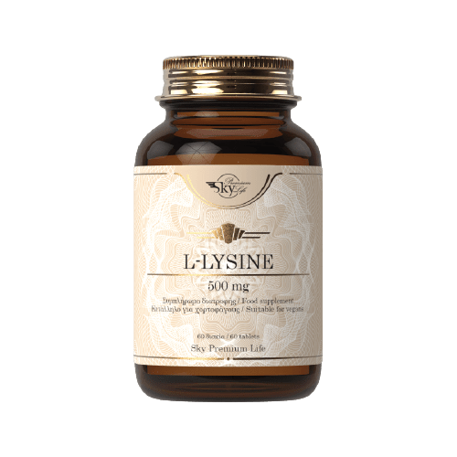 Sky Premium Life - L-Lysine 500mg Συμπλήρωμα Διατροφής με Λυσίνη 60tabs Sky Premium Life - L-Lysine 500mg Συμπλήρωμα Διατροφής με Λυσίνη 60tabs