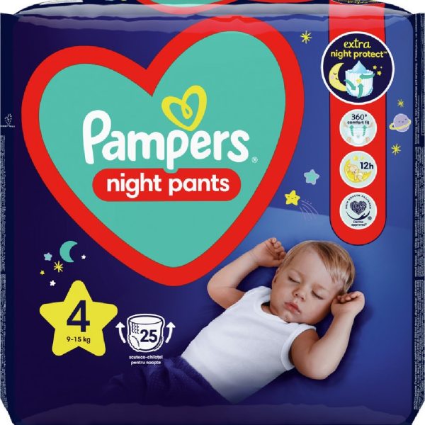 Pampers - Night Pants Μέγεθος Νο4 9kg-15kg 25τμχ Pampers - Night Pants Μέγεθος Νο4 9kg-15kg 25τμχ