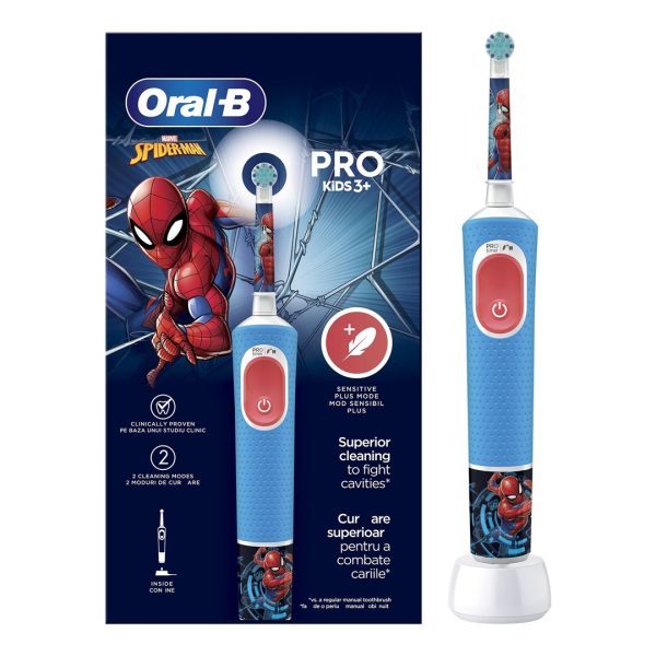 Oral-B - Pro Kids Spiderman Ηλεκτρική Οδοντόβουρτσα για 3+ χρονών