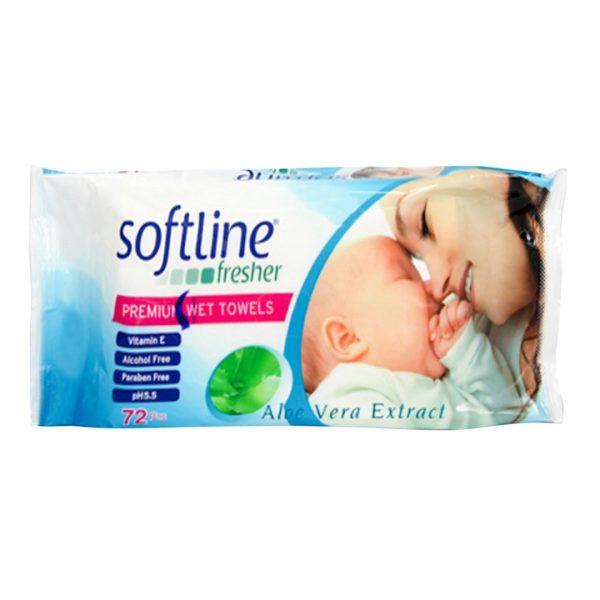 Softline - Fresher Premium Μωρομάντηλα με Aloe Vera 72τμχ