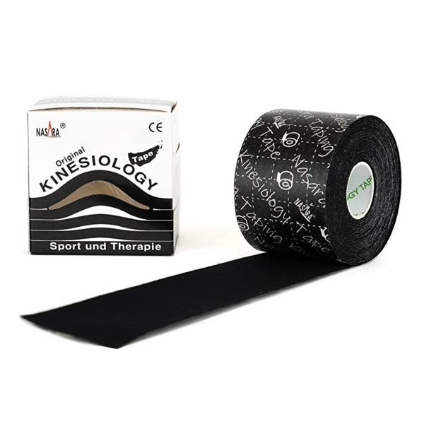 Nasara - Tape Κινησιοθεραπείας 5cm x 5m Μαύρο