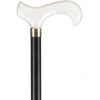 Alfacare – Walking Stick Black Straigh white Handle AC–837