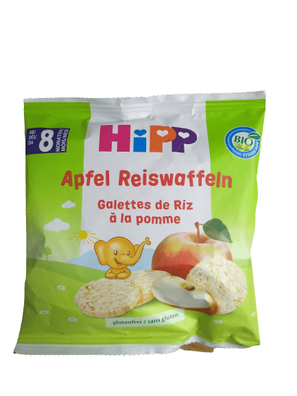 Hipp - Ρυζογκοφρετάκια Μήλου Aπό τον 8ο μήνα 30g Hipp - Ρυζογκοφρετάκια Μήλου Aπό τον 8ο μήνα 30g