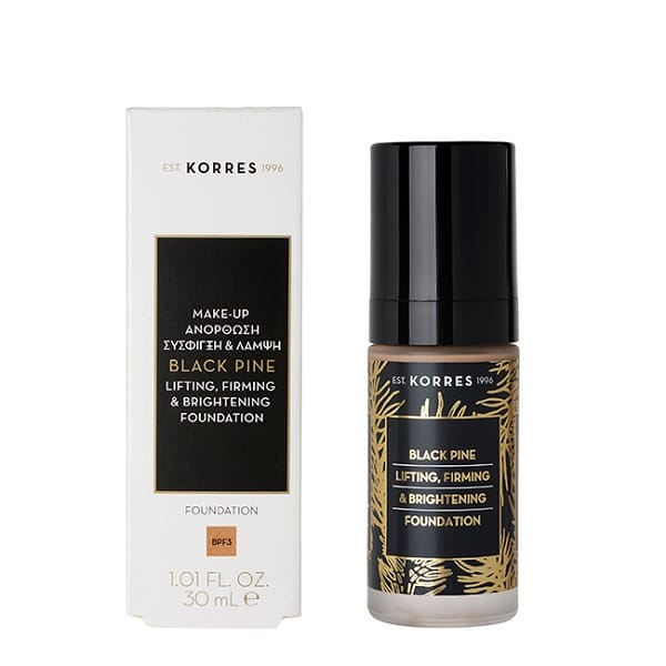 Korres Μαύρη Πεύκη Foundation Make-Up Ανόρθωση, Σύσφιγξη & Λάμψη BPF3 30ml