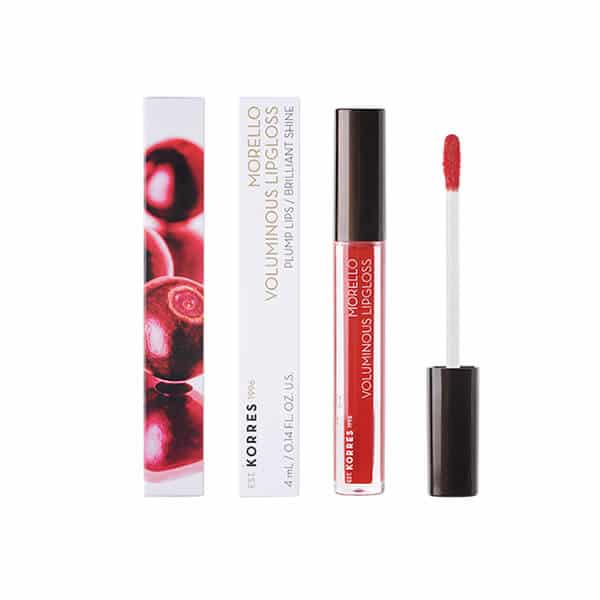 Korres Morello Voluminous Lipgloss Brilliant Shine & Plump Lips Real No54 Red – 4ml