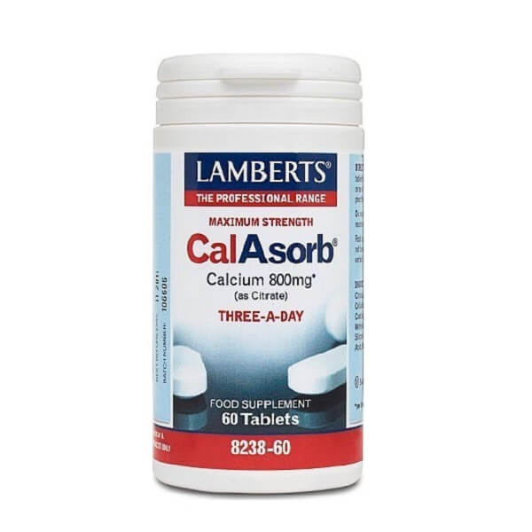 Lamberts - CalAsorb Ασβέστιο Υψηλής Απορρόφησης 800mg - 60tabs