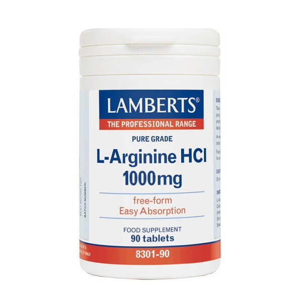 Lamberts - Συμπλήρωμα Διατροφής Αργινίνης 1000mg για τη Φυσική Τόνωση της Σεξουαλικής Επιθυμίας και Απόδοσης - 90tabs Lamberts - Συμπλήρωμα Διατροφής Αργινίνης 1000mg για τη Φυσική Τόνωση της Σεξουαλικής Επιθυμίας και Απόδοσης - 90tabs
