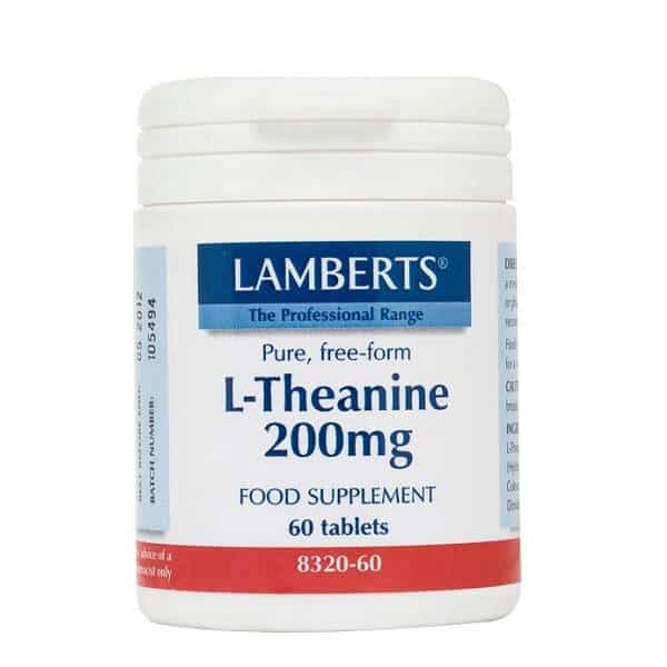 Lamberts - Θειανίνη 200mg Αυξάνει τα Επίπεδα των GABA (Νευροδιαβιβαστών) και των Κυμάτων Α στον Εγκέφαλο - 60tabs