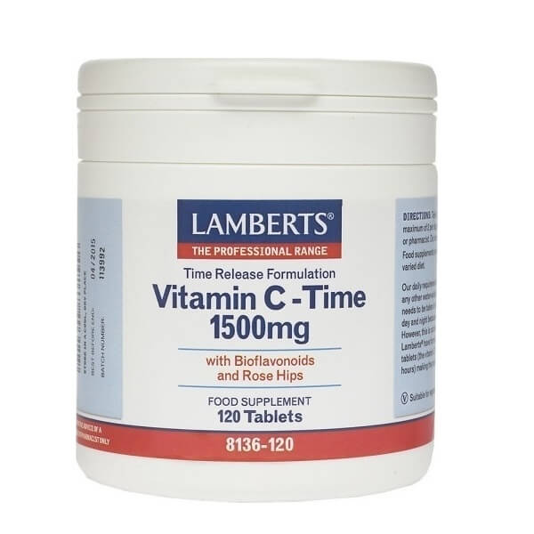 Lamberts - Βιταμίνη C 1500mg Βραδείας Απελευθέρωσης - 120tabs