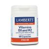 Lamberts - Vitamin D3 1000iu & K2 (90mg) Συμβάλλουν στην Υγεία του Καρδιαγγειακού και του Μυοσκελετικού Συστήματος - 60caps