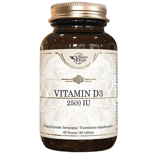Sky Premium Life - Vitamin D3 Συμπλήρωμα Διατροφής Βιταμίνης D3 2500IU 60tab