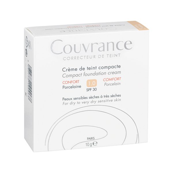 Avene - Couvrance Compact Διορθωτικό Make Up Comfort SPF30 No.1.0 Porcelaine 10gr