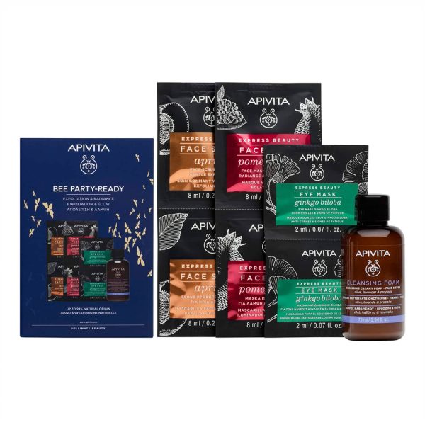 Apivita - Promo Bee Party-Ready: Αφρός Καθαρισμού για Πρόσωπο & Μάτια 75ml & Scrub Προσώπου Βερίκοκο 2x8ml & Μάσκα Προσώπου Ρόδι 2x8ml & Μάσκα Ματιών Gingko Biloba 2x2ml Apivita - Promo Bee Party-Ready: Αφρός Καθαρισμού για Πρόσωπο & Μάτια 75ml & Scrub Προσώπου Βερίκοκο 2x8ml & Μάσκα Προσώπου Ρόδι 2x8ml & Μάσκα Ματιών Gingko Biloba 2x2ml