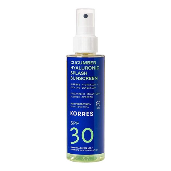 Korres - Αγγούρι + Υαλουρονικό Αντηλιακό Splash SPF30 150ml